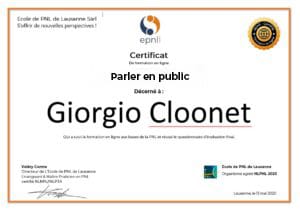 Image Certificat parler en public - Formation vidéo en ligne epnll -ecole de pnl de lausanne